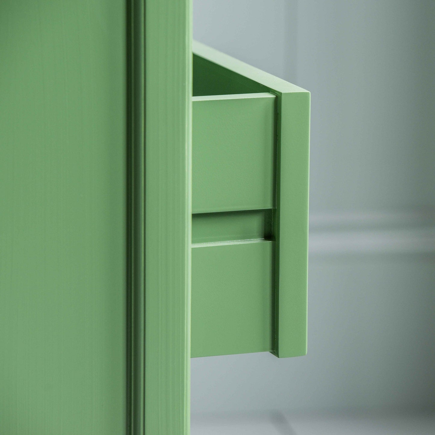 Shipshape Chest of Drawers, Sage Green With Opened Drawer Design - By NiX