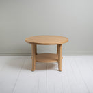  Round Perk Coffee Table, Oiled Oak manufactured By NiX in London, UK 