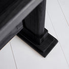  Foot Base Design Closeup of Keepsake Black Console Table 