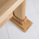  Foot Base Closeup of Keepsake Console Table, Oiled Oak - Nicola Harding 