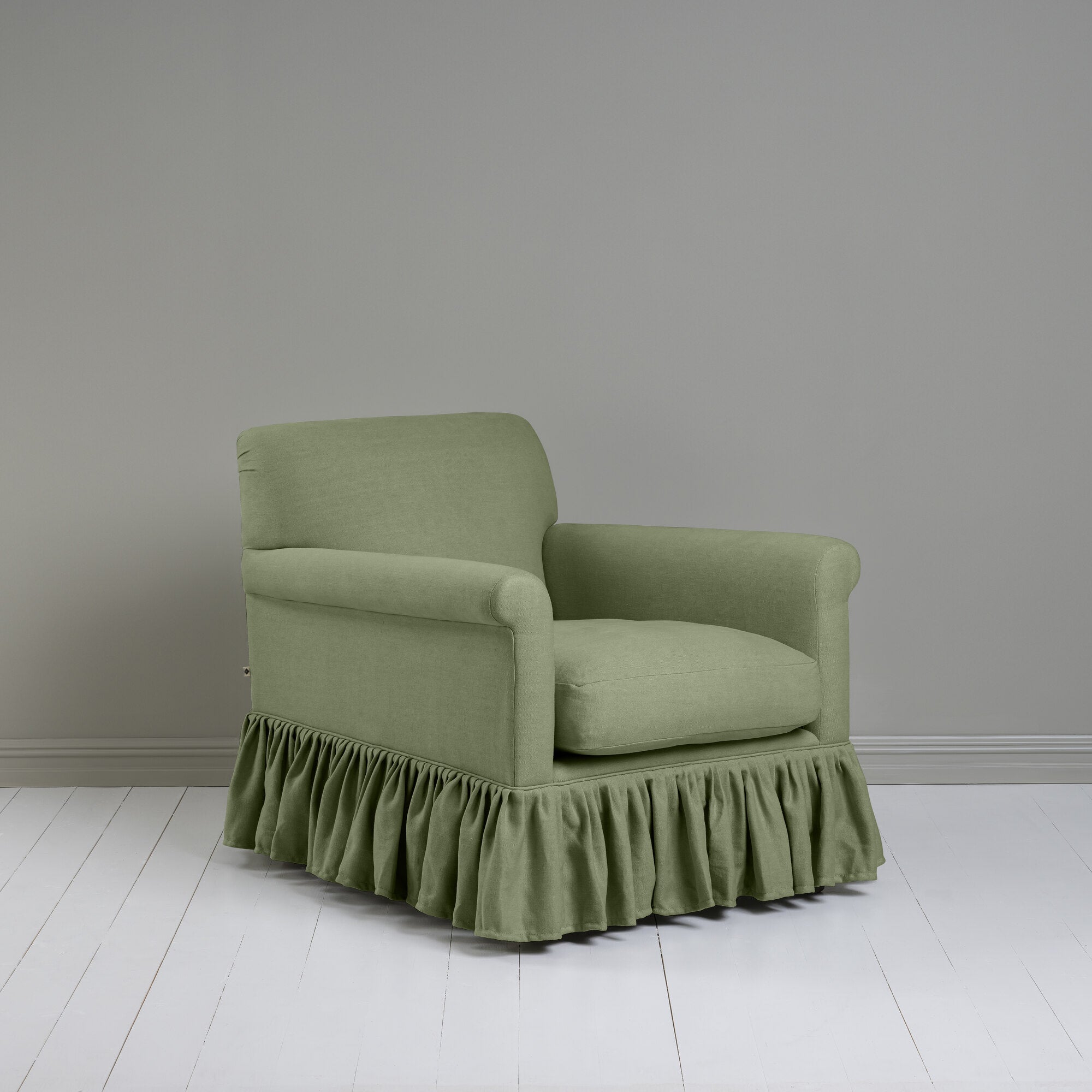  Curtain Call Armchair in Laidback Linen Moss 