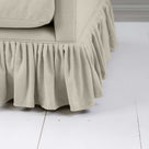  Curtain Call Armchair in Laidback Linen Dove, With Ruffle Design Closeup - Nicola Harding 