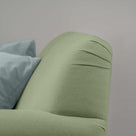  Curtain Call Armchair in Laidback Linen Moss Stitching Design Closeup -NiX 