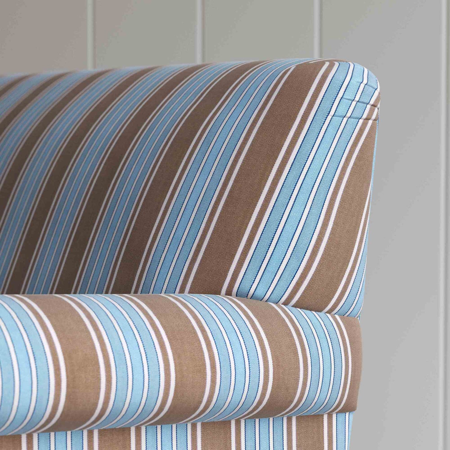 Curtain Call Armchair in Regatta Cotton, Blue