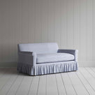  Curtain Call 2 Seater Sofa in Ticking Cotton, Aqua Brown - Nicola Harding 