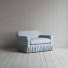  Curtain Call Love Seat in Square Deal Cotton, Blue Brown - Nicola Harding 