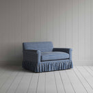 Curtain Call Love Seat in Well Plaid Cotton, Blue Brown - Nicola Harding 