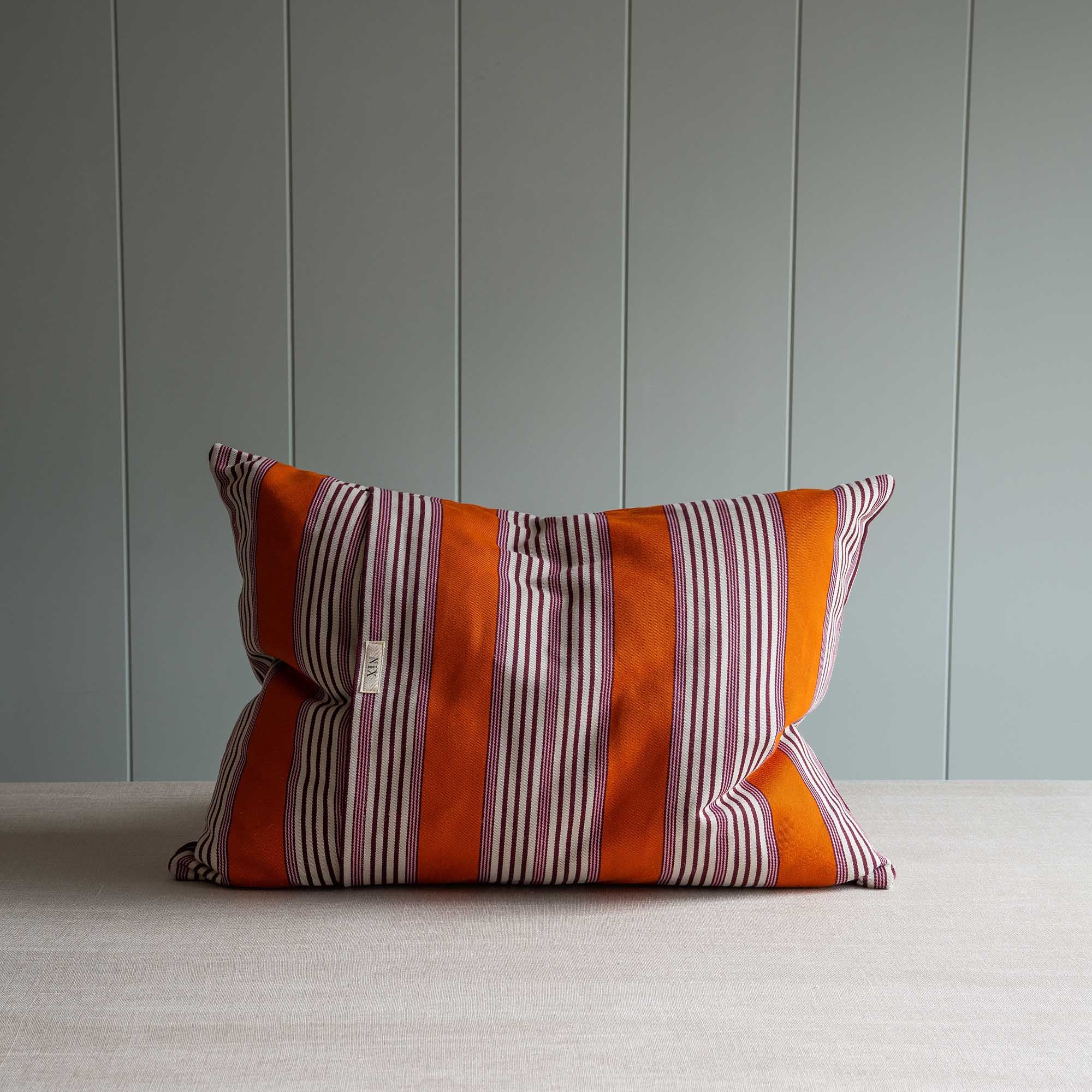  Rectangle Coddle Cushion in Flow Cotton Linen, Marmalade Orange - Limited Edition with NiX tag. 