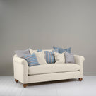  3 Seater Sofa in Laidback Linen White(Dove) With Cushions - Nicola Harding & Co. 