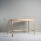 Dimensions of Scribble Desk, Oiled Oak, Height is 75cm, Width is 55cm, Length is 120cm and thickness is 4cm - NiX 