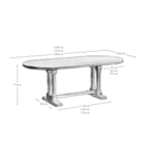  Tuck In Oval Dining Table in Oak 