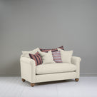  Dolittle 2 Seater Sofa in Laidback Linen Dove Side View With Cushions - By NiX 