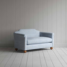  Dolittle 2 Seater Sofa in Square Deal Cotton, Blue Brown - Nicola Harding 