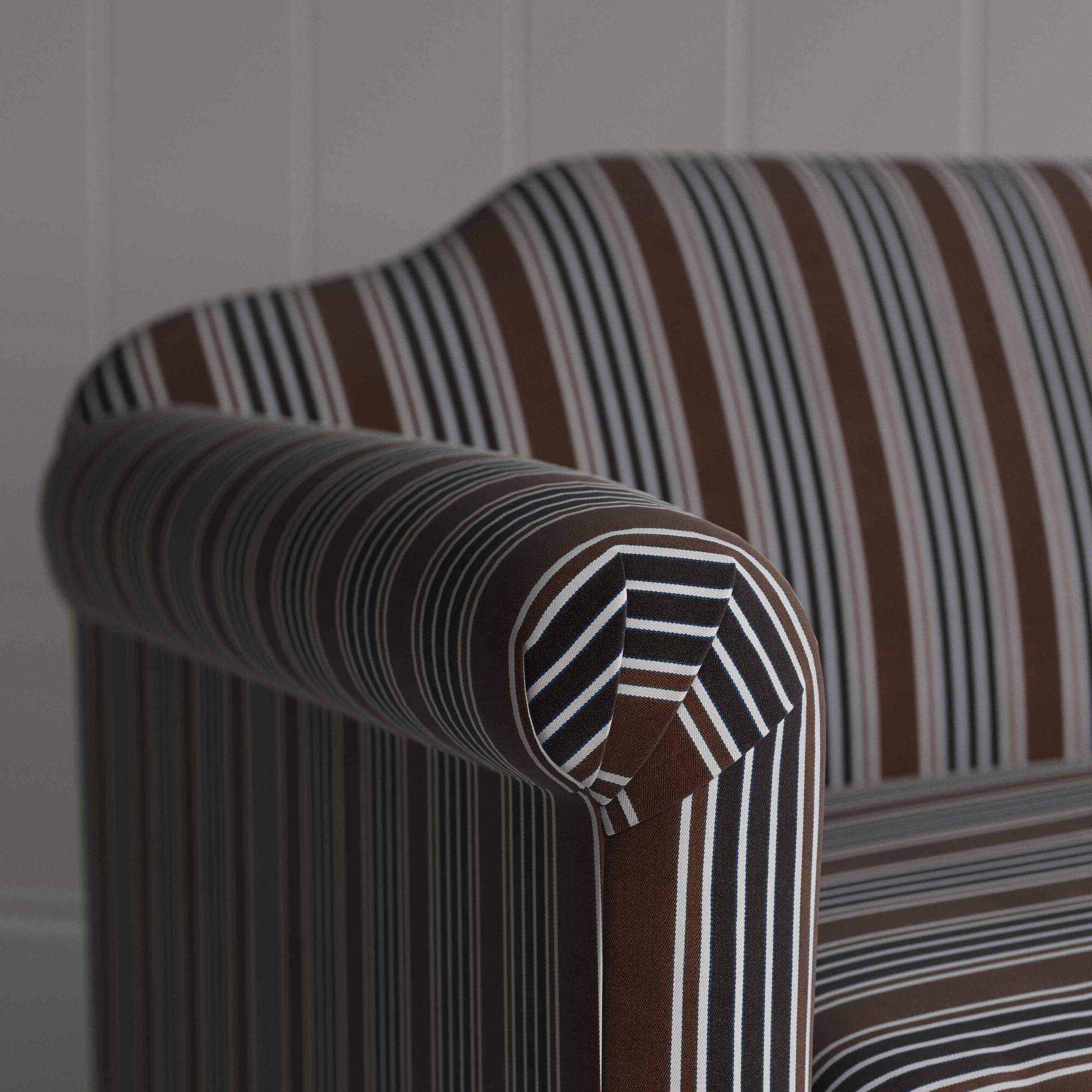  Dolittle in Regatta Cotton, Charcoal, Arm Design Closeup - Nicola Harding 