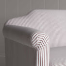  Dolittle in Ticking Cotton, Berry, Arm Design Closeup - Nicola Harding 