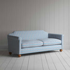  Dolittle 4 Seater Sofa in Slow Lane Cotton Linen, Blue - Nicola Harding 