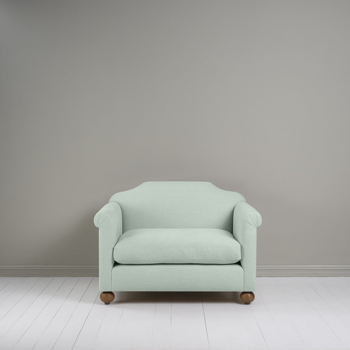Front View of Dolittle Love Seat in Laidback Linen Sky - NiX