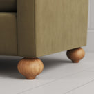 Dolittle Big Love Seat close-up detail of the spherical feet by Nicola Harding.