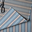  Slow Lane Cotton Linen, Blue, Fabric with Scissor - Nicola Harding 