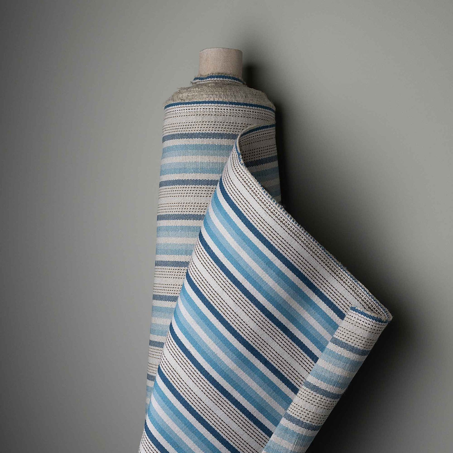 Slow Lane Cotton Linen, Blue, Fabric Roll - Nicola Harding