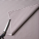  Ticking Cotton, Berry, Fabric with Scissor - Nicola Harding 