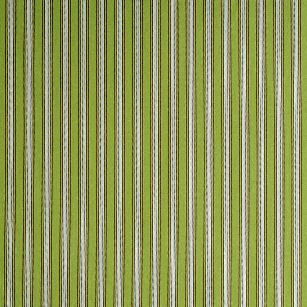 Green and white striped fabric, perfect for summer clothing or home decor.