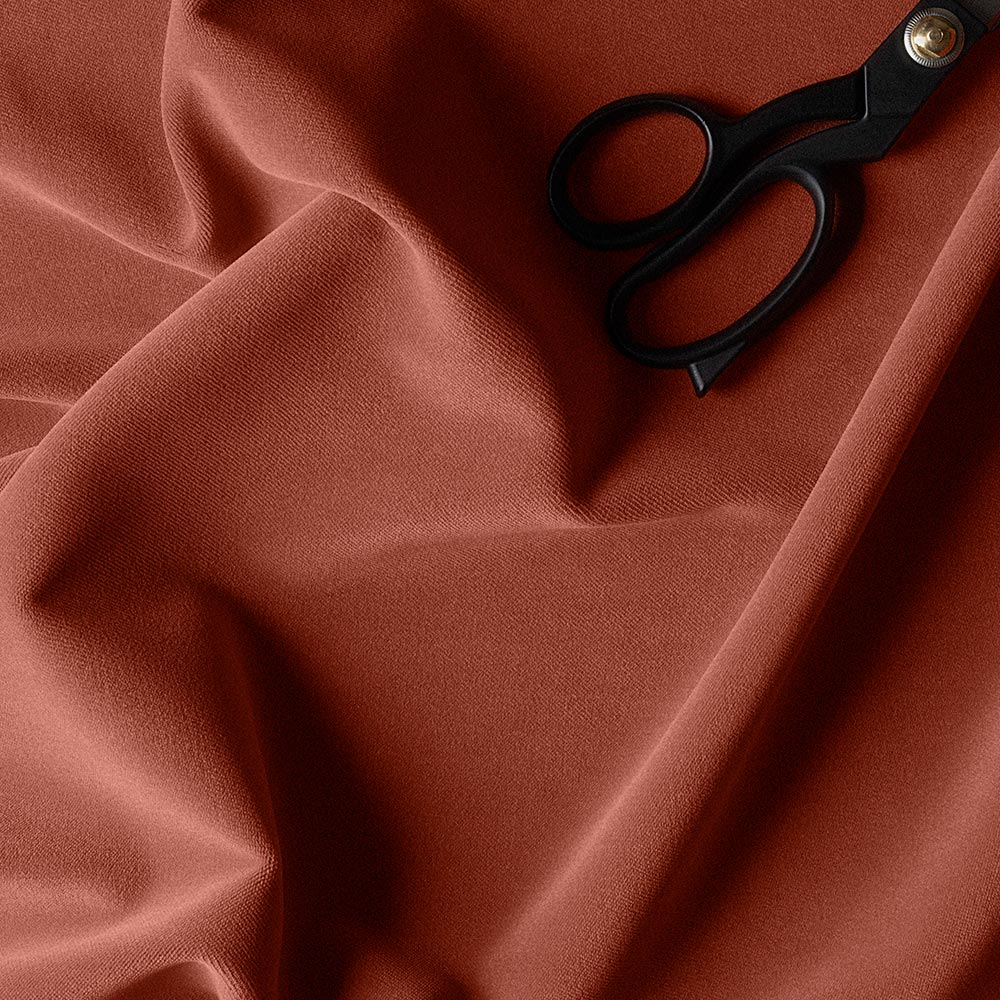 Intelligent Velvet Fabric With Scissor, Sienna - Nicola Harding