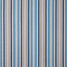  Hither Hexagonal Ottoman in Slow Lane Cotton Linen, Blue - Nicola Harding 