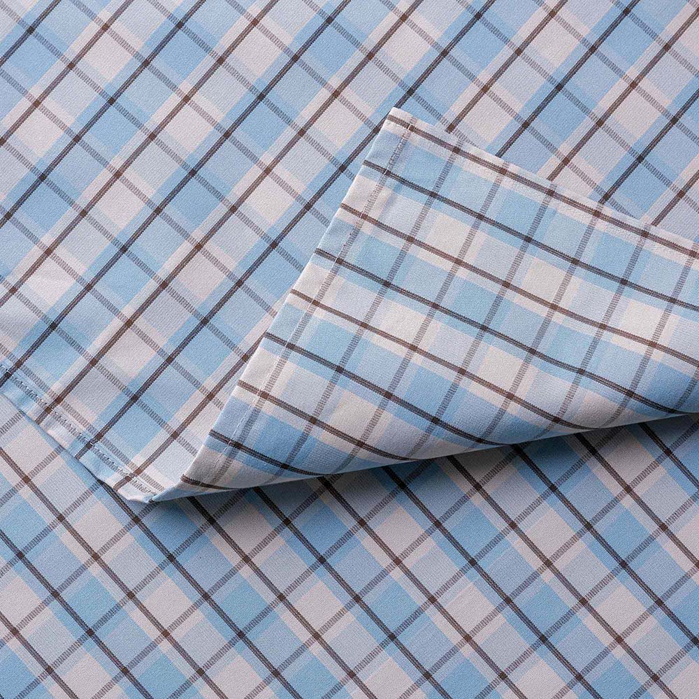 Cotton, Blue Brown Fabric - NiX