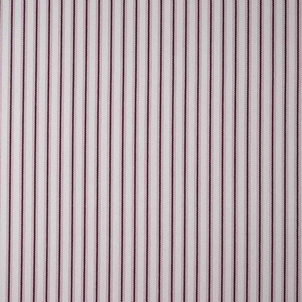  Detailed view of red and white striped fabric, ideal for creating a classic and timeless look. 