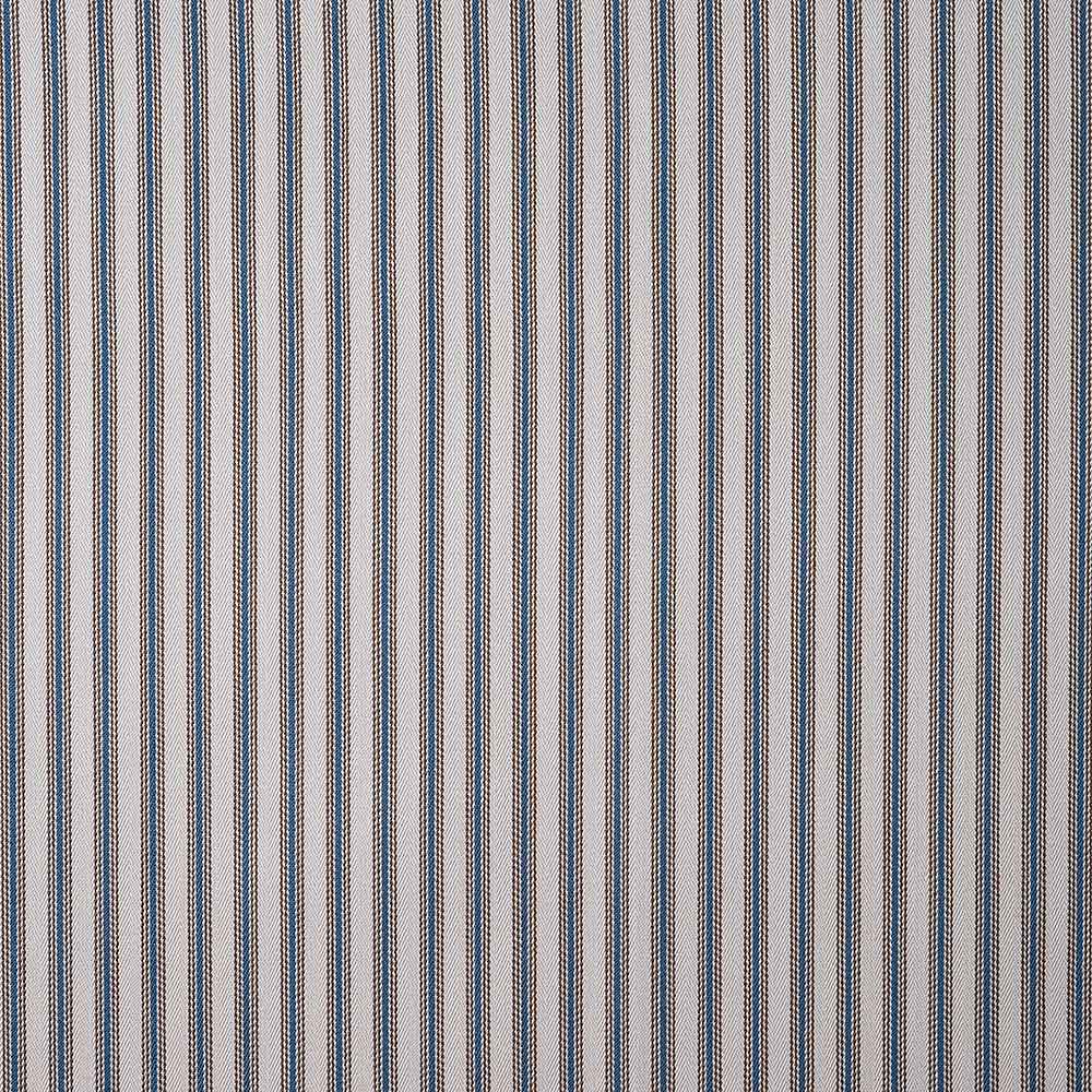 Ticking Cotton, Blue Brown - Nicola Harding