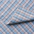  Fabric in Square Deal Cotton, Blue Brown - Nicola Harding 