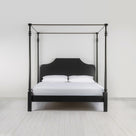  Folly Four Poster Bed in Jet Black Front View - Nicola Harding 