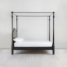  Folly Four Poster Bed in Jet Black, Side View - Nicola Harding 