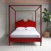 image of Out for the Count Four Poster Bed in Ruby Red