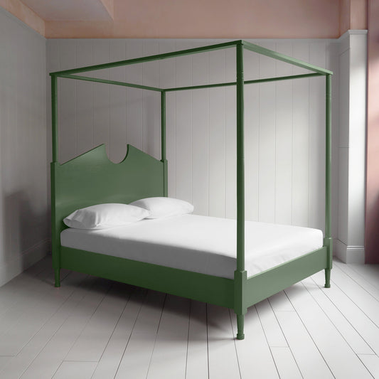 Out for the Count Four Poster Bed in Sage Green