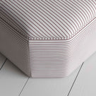  Top View of Ottoman in Ticking Cotton, Berry - NiX 