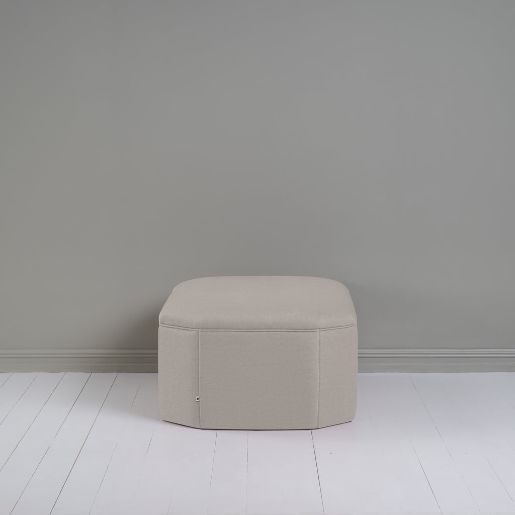  Hither Hexagonal Storage Ottoman in Laidback Linen Pearl Grey 