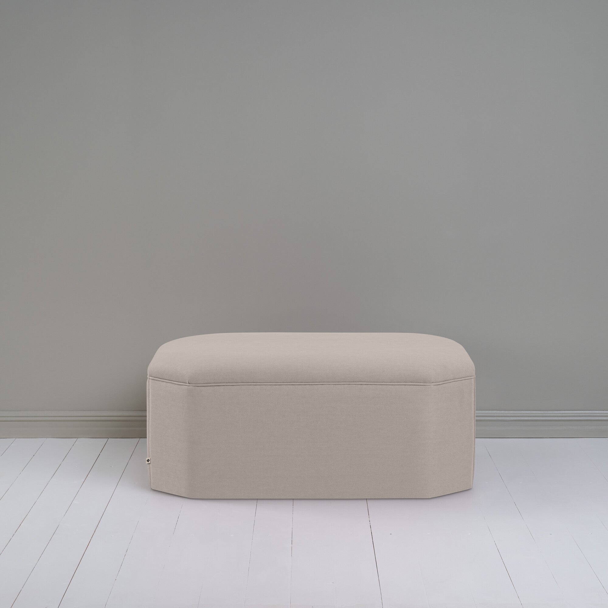  Hither Hexagonal Storage Ottoman in Laidback Linen Pearl Grey 