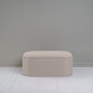  Hither Hexagonal Storage Ottoman in Laidback Linen Pearl Grey Front View - NiX 