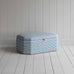 image of Hither Hexagonal Storage Ottoman in Slow Lane Cotton Linen, Blue