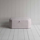  Stylish striped ottoman against white flooring. Front View - NiX 