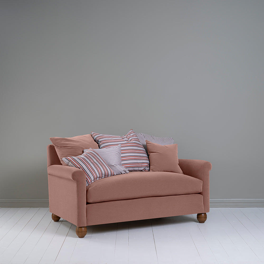  Idler 2 Seater Sofa in Intelligent Velvet Dusky Pink - Nicola Harding 