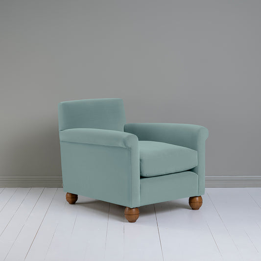 Idler Armchair in Intelligent Velvet Mineral