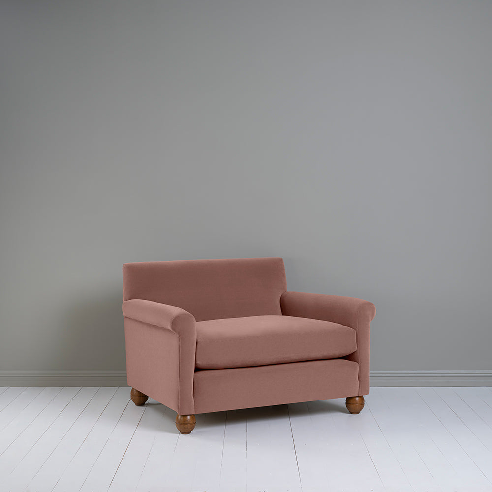  Idler Love Seat in Intelligent Velvet Dusky Pink - Nicola Harding 