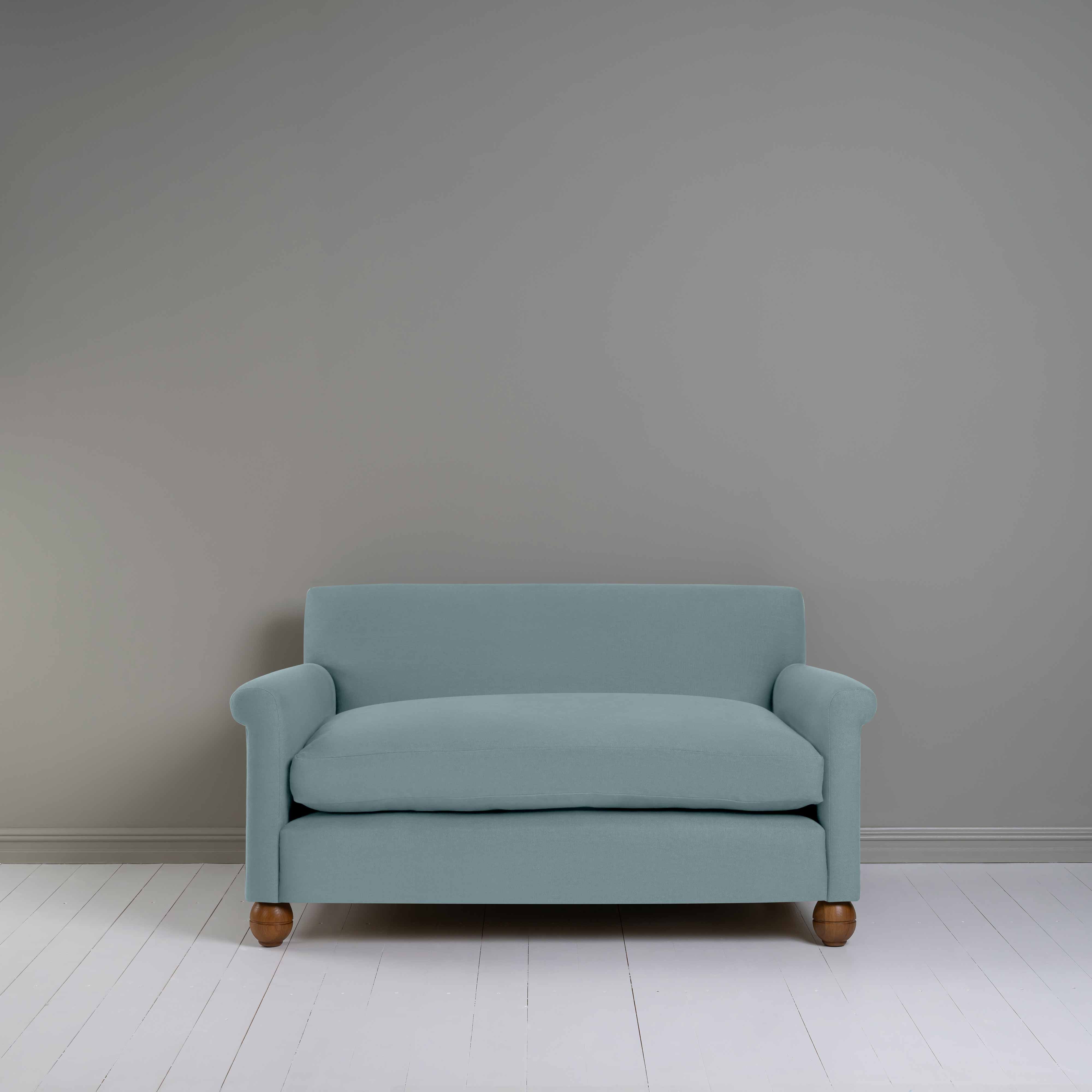  Idler 2 Seater Sofa in Laidback Linen Cerulean - Nicola Harding 