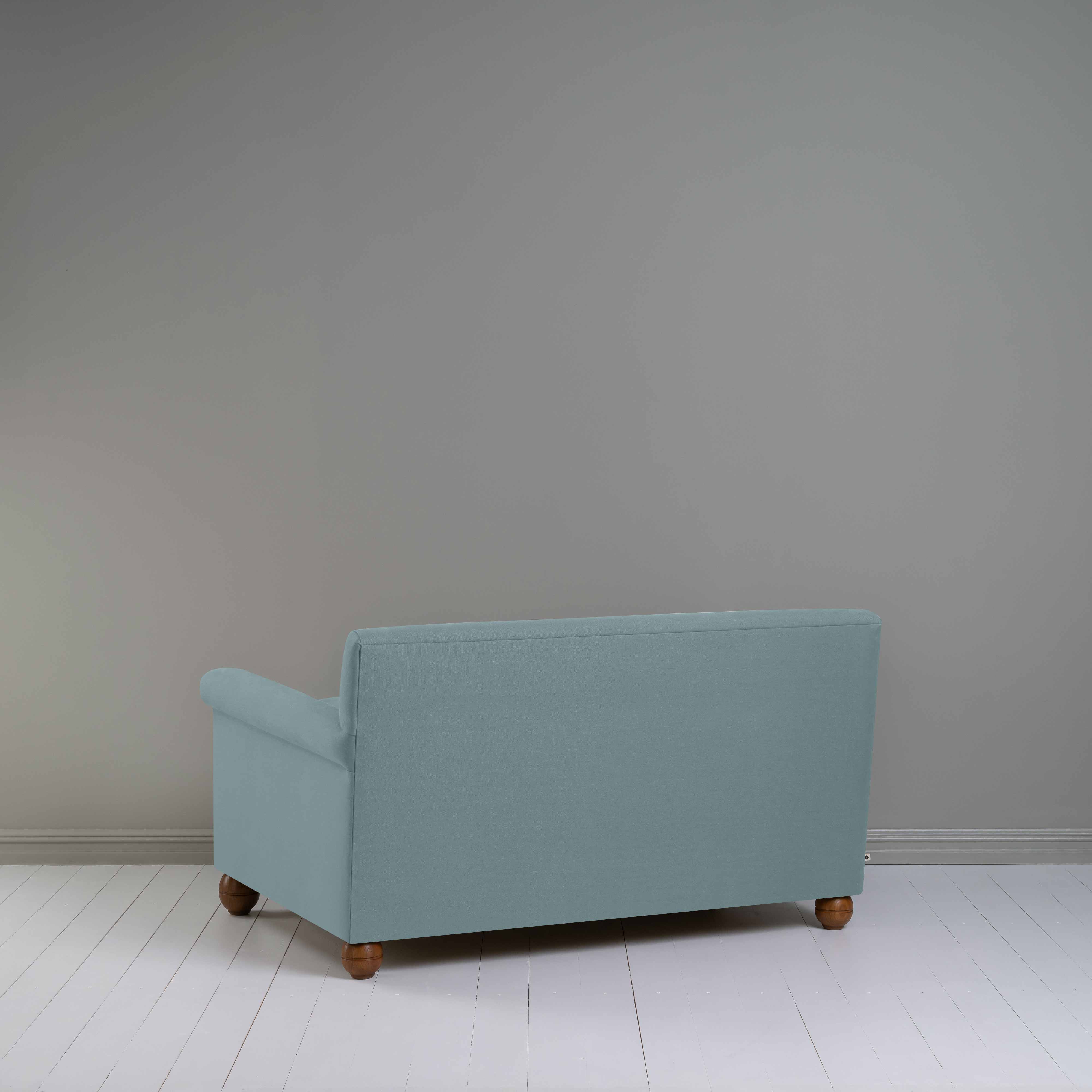  Idler 2 Seater Sofa in Laidback Linen Cerulean - Nicola Harding 