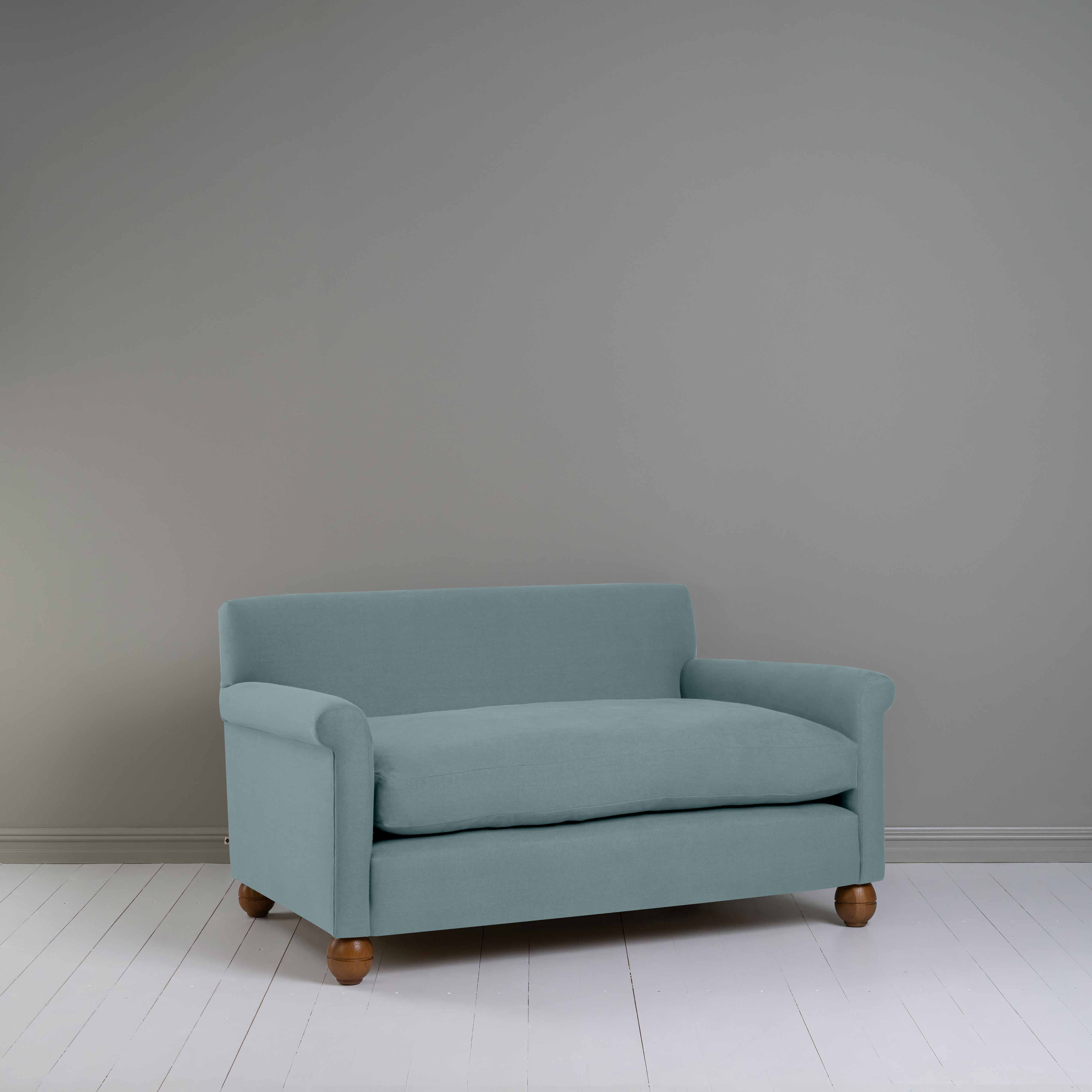  Idler 2 Seater Sofa in Laidback Linen Cerulean - Nicola Harding 