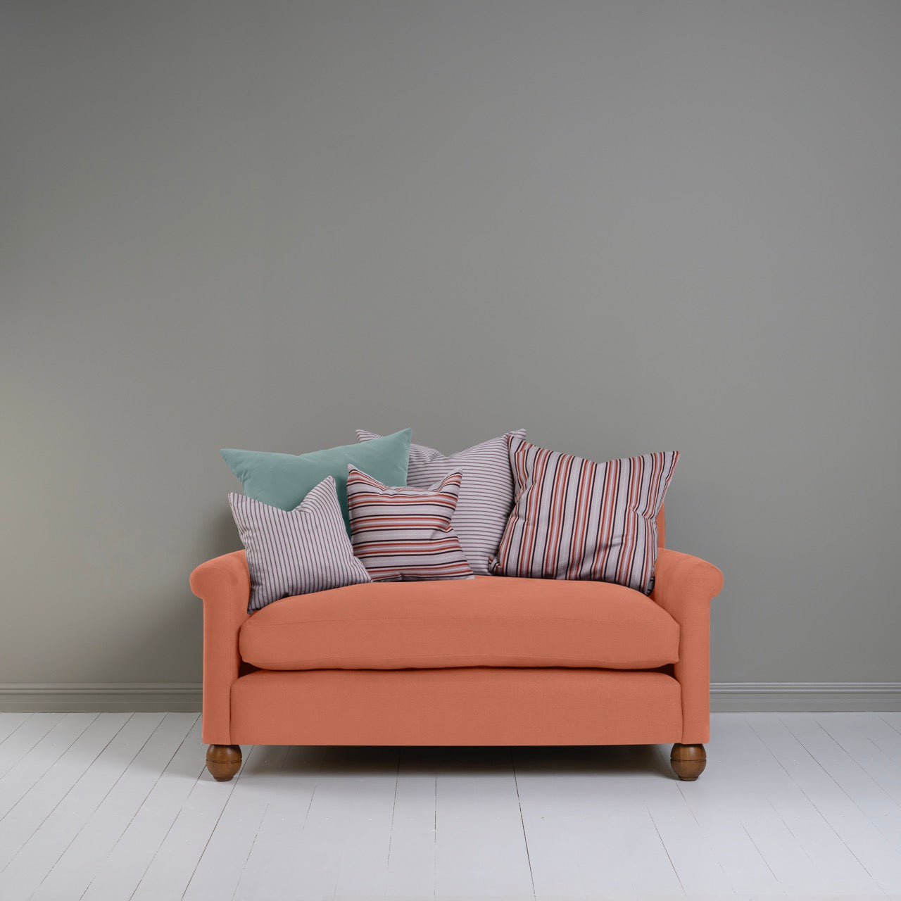 Idler 2 Seater Sofa in Laidback Linen Cayenne - Nicola Harding