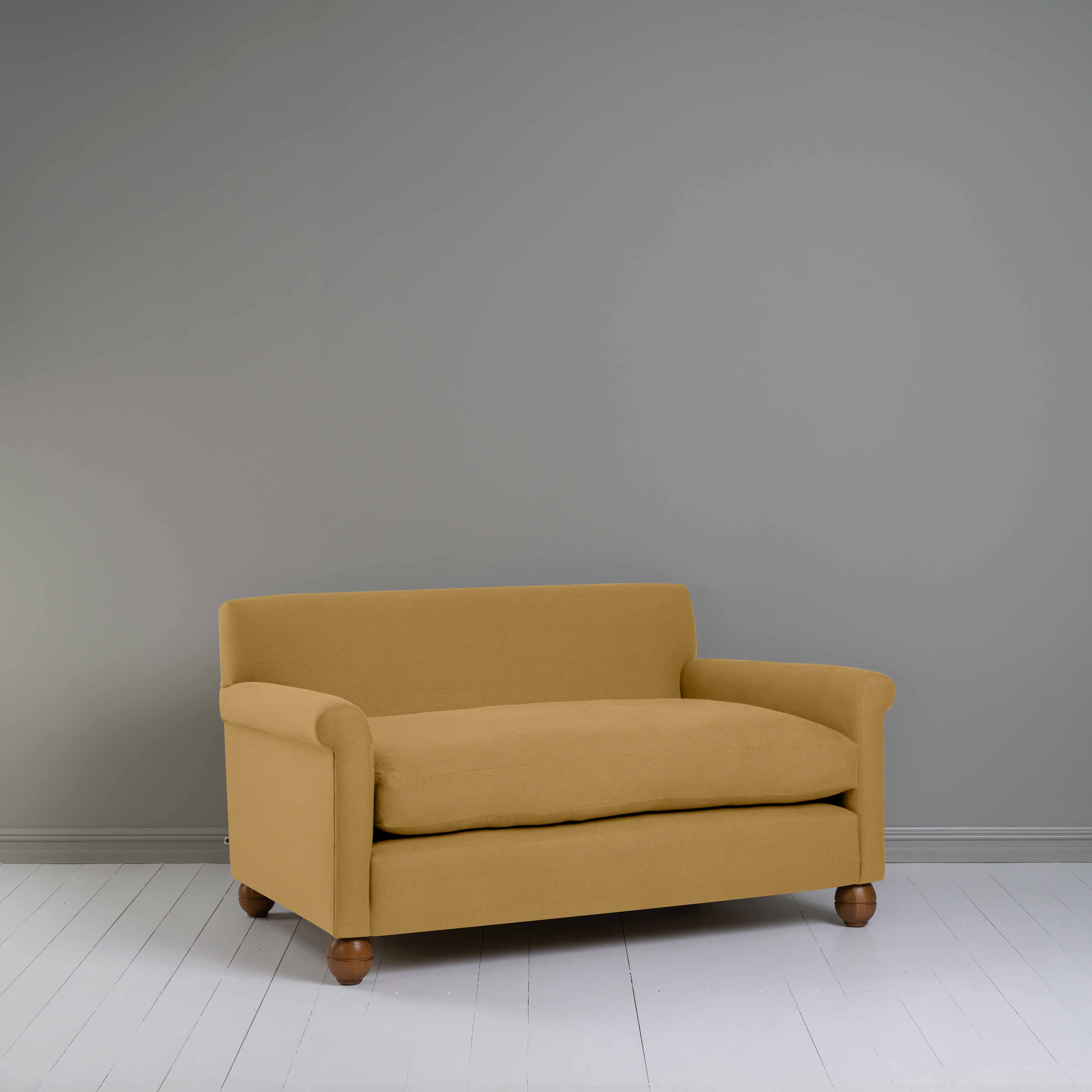  Idler 2 Seater Sofa in Laidback Linen Ochre - Nicola Harding 